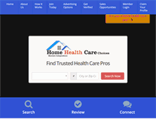 Tablet Screenshot of homehealthcarechoices.com
